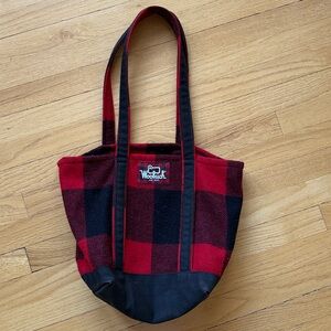 Woolrich Red and Black Checkered Tote